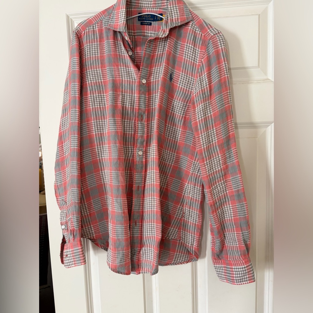 Polo by Ralph Lauren plaid linen shirt